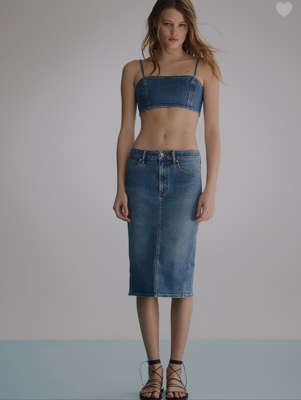 Altuzarra for Victoria's Secret Denim Crop Top and Skirt Set